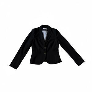Calvin Klein Blazer Suit Jacket Petite Black Classic Work Office